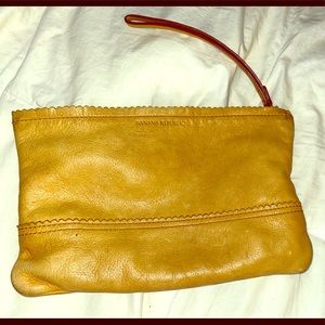 Banana Republic wristlet/clutch in yellow/mustard